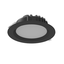 Светильник светодиодный "ВАРТОН" Downlight круглый встраиваемый 230*81 мм 40W 3000K IP54 RAL9005 черный матовый V1-R0-T0084-10000-4404030 - фото 26816