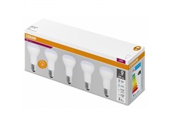Лампочка светодиодная е27 OSRAM LED Value R, 640 лм, 8Вт, 6500К (холодный белый свет), комплект 5 шт 4058075584099 - фото 28088