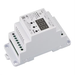 Конвертер SMART-K39-DMX (12-24V, 0/1-10V, DIN) (Arlight, Металл) 028412 - фото 29572