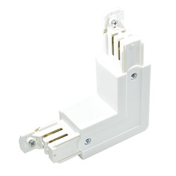 Соединитель угловой 90* внутренний для шинопровода(левый), белый 2000000635774 - фото 30839