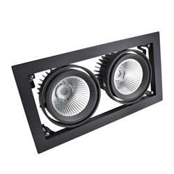Светильник DL-LED KARDO 2*30W 38гр КОРПУС (H02230) Черный - светодиодный встраиваемый поворотный   DL-2000000728025 - фото 32340
