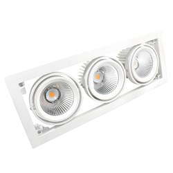 Светильник DL-LED KARDO 3*30W 38гр КОРПУС (H02330) Белый - светодиодного встраиваемого поворотного   DL-2000000728032 - фото 32342