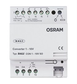 Трансформатор DALI CONVERTER 1-10V SO (на DIN -рейку 72х90х64) -   4050300639802 - фото 33855