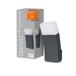 Фасадный светильник SMART OUTD WI-FI CURVE WALL RGBW 3000K DG (фасадн. БРА, 9W, 93x100x248, 520 lm)-LEDV 4058075478336 - фото 34016