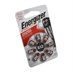 Батарейки для слуховых аппаратов ENERGIZER Hearing Air ZA 312 BL8 (блистер 8шт) 7638900425741 - фото 34065