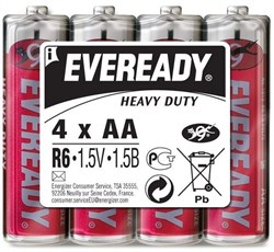 Батарейки ENERGIZER EVEREADY HD АА SHP4 RU плёнка (блистер 4шт) 7638900370812 - фото 34348