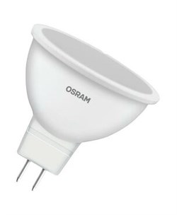 Лампочка светодиодная OSRAM LED Value MR16, 480лм, 6Вт, 3000К (теплый белый свет), Цоколь GU5.3, колба MR16, упаковка 5 шт 4058075584778 - фото 34380