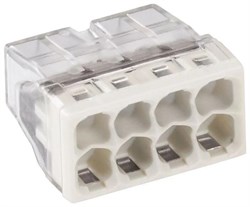 2273-208   8 конт., одноразовая, без смазк. Cu, 24A 450V - клеммная колодка WAGO 2273208 - фото 34541