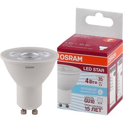Лампа светодиодная OSRAM LED Star PAR16, 370лм, 4Вт, 6500К (холодный белый свет), Цоколь GU10, софит, 1 шт 4058075481404 - фото 34695