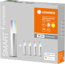 Гирлянда для подсветки газона SMART WIFI GARDEN POLE MINI RGBW   LEDV -   4058075478190 - фото 34802