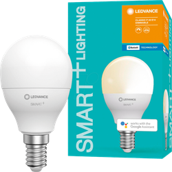 Умная светодиодная лампочка с wifi LEDVANCE SMART+ P, 470лм, 5Вт, 2700К (теплый белый свет). Цоколь E14, диммируемая 4058075485259 - фото 34834