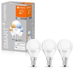 Лампа Светодиодная   LEDVANCE SMART+ WiFi Mini Bulb Tunable White 40 5 W/2700…6500K E14 (3шт в упаковке) 4058075485976 - фото 34845