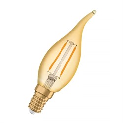 Лампа светодиодная филаментная OSRAM Vintage 1906 BA, 220 лм, 2,5Вт (замена 22Вт), 2400K (теплый бел 4058075293236 - фото 35147