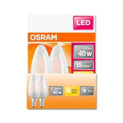 Лампа светодиодная OSRAM LEDSCLB40 4W/827 230VGLFR E14 5X2 4058075132870 - фото 35773