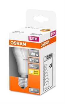 LEDSCLA40 5,5W/827 230VFR E27 10X1 OSRAM 4058075127319 - фото 36443