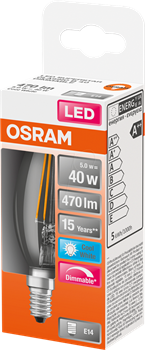 LEDSCLB40D 5W/840 230V FIL E14 10X1OSRAM 4058075434943 - фото 36455