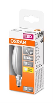 LEDSCLB60 6W/827 230VGLFR E14 10X1 OSRAM 4058075435513 - фото 36480