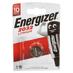Батарейки литиевые ENERGIZER Lithium CR2032 BL1 - (блистер 1шт) 7638900083040 - фото 37270