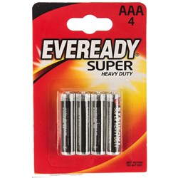 Батарейки EVEREADY AAA/R03 BL4 -шт 7638900227550-1 - фото 37278