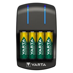 Зарядное устройство VARTA Plug Charger + 4 аккумуляторных батарейки АА 2100 мАч 4008496850723 - фото 37495