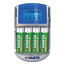 Зарядное устройство VARTA LCD Charger+4xАА 2600 мАч + 12V + USB 4008496641321 - фото 37505