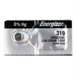 Батарейки серебряно-цинковые ENERGIZER Silver Oxide SR319 BL1 (блистер 1шт) 7638900055306 - фото 37532