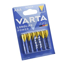 Батарейки VARTA LONGLIFE POWER LR03/ААА (блистер 6шт) 4008496679263 - фото 37655