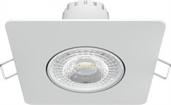 Светильник Gauss Downlight квадрат 6W 520lm 4000K 100-265V IP20 монтаж ?65 90*56мм белый LED 1/40 948411206 - фото 37921