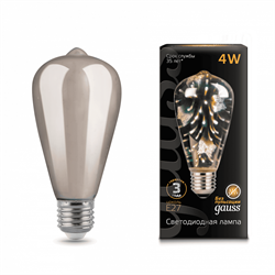 Лампа Gauss Filament ST64 4W Е27 Butterfly-3D LED 1/10/40 147802404 - фото 37991