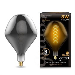 Лампа Gauss Filament SD160 8W 300lm 2400К Е27 gray flexible LED 1/6 163802008 - фото 38061