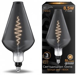 Лампа Gauss Filament Vase 8.5W 165lm 1800К Е27 gray flexible LED 1/2 180802005 - фото 38085