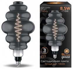 Лампа Gauss Filament Honeycomb 8.5W 165lm 1800К Е27 gray LED 1/2 161802005 - фото 38150