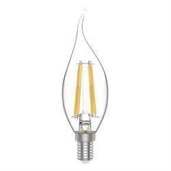 Лампа Gauss Basic Filament Свеча на ветру 4,5W 420lm 4100К Е14 LED 1/10/50 1041125 - фото 38167