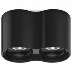 Светильник Gauss Overhead накл дв цил 24W 1600lm 3000K 170-240V IP20 180*100мм черный LED 1/10 HD033 - фото 38180