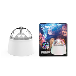 Светильник  "диско" 3W 220-240V белый с фиксированной проекцией с кабелем электропитания и выключате DIY0021 - фото 38205