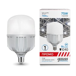 Лампа Gauss Elementary T140 75W 7000lm 6500K E40 Promo LED 1/12 60438 - фото 38231