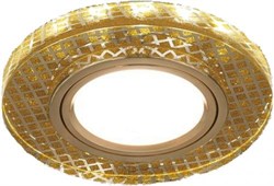 Светильник Gauss Backlight BL078 Круг Золото/Кристалл/Золото, Gu5.3, LED 2700K 1/40 BL078 - фото 38504