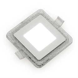 Светильник Gauss Bubbles кв3+3W, 350lm 3000K 180-265V IP20 монт ?80 103*103*31мм 3 реж LED 1/40 BL320 - фото 38571