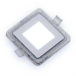 Светильник Gauss Bubbles кв3+3W, 350lm 4000K 180-265V IP20 монт ?80 103*103*31мм 3 реж LED 1/40 BL321 - фото 38572