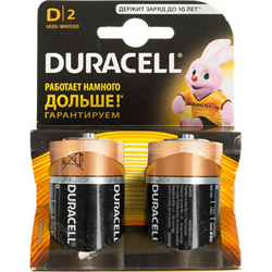 Батарейки Duracell Basic LR20/D BL2 (блистер 2шт) 5000394052512 - фото 38848