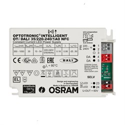 Драйвер OTi DALI 35/220…240/1A0  NFC  /LEDset/Prog   35W  350....1050mA  103x67x30  OSRAM -   4062172017923 - фото 38890