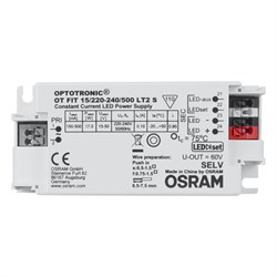 Драйвер OT FIT 15/220-240/  150...500mA  LT2 S  4,5...17,5W  15...50V progr -   OSRAM 4052899956995 - фото 38897