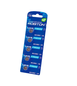 ROBITON STANDARD R-AG7-0-BL5 (0% Hg) AG7 LR926 399 LR57 BL5(блистер 5шт) 16954 - фото 40732