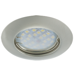 Ecola Light MR16 DL92 GU5.3 Светильник встр. выпуклый Сатин-Хром 30x80 (кd74) FS1612EFY-1 - фото 40939