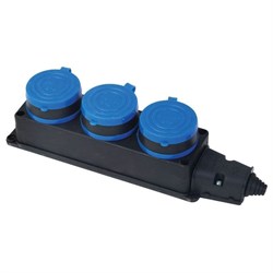 F100  Колодка с заз. 3гн FAR каучук 16А IP44 F100 - фото 40941