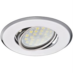 Ecola MR16 DH09 GU5.3 Светильник встр. поворотный плоский (скрытый крепеж лампы) Хром 25x90 (кd74) FC1603EFS-1 - фото 40947