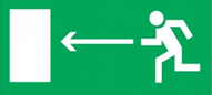 Пиктограмма "Бегущий человек стрелка налево" для светильника Pelastus PL EM 1.2 345х155мм 200000015487943 - фото 40974