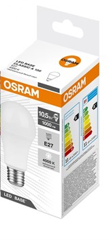 Светодиодная лампа OSRAM LBE CLA100 10,5W/840, 4000K, 230V, E27, матовая 4058075670839 - фото 41024