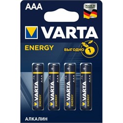 Батарейки VARTA ENERGY LR03 ААА BL4 (блистер 4шт) 4008496626458 - фото 41070