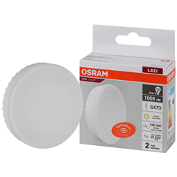 Лампочка светодиодная OSRAM LED Value GX, 1600лм, 20Вт, 3000К (теплый белый свет), Цоколь GX70, колба GX, таблетка 4058075582361 - фото 41098
